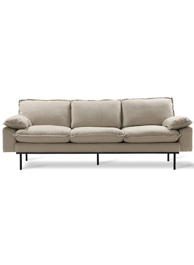 Bank retro sofa: 3-seats, cosy, beige