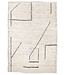 HKLIVING Vloerkleed hand woven cotton rug cream/charcoal (200x300)