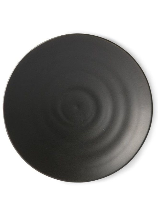Bord Kyoto ceramics: japanese dessert plate matt black