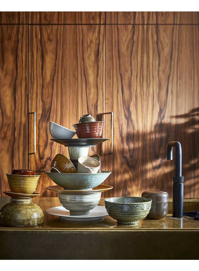 Kom Kyoto ceramics: japanese soup bowl brown