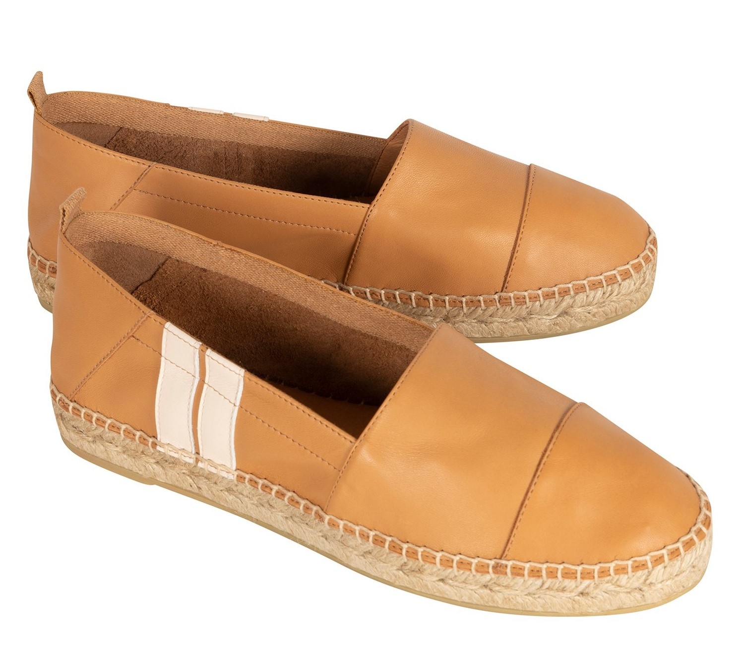 Schoenen espadrilles two stripe caramel - Kklup