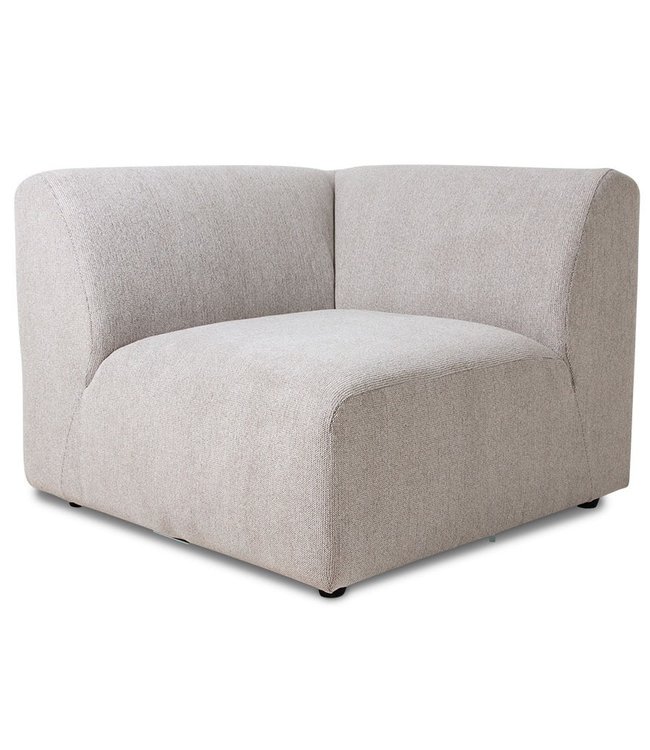 HKliving Bank jax couch: element left end, sneak, light grey