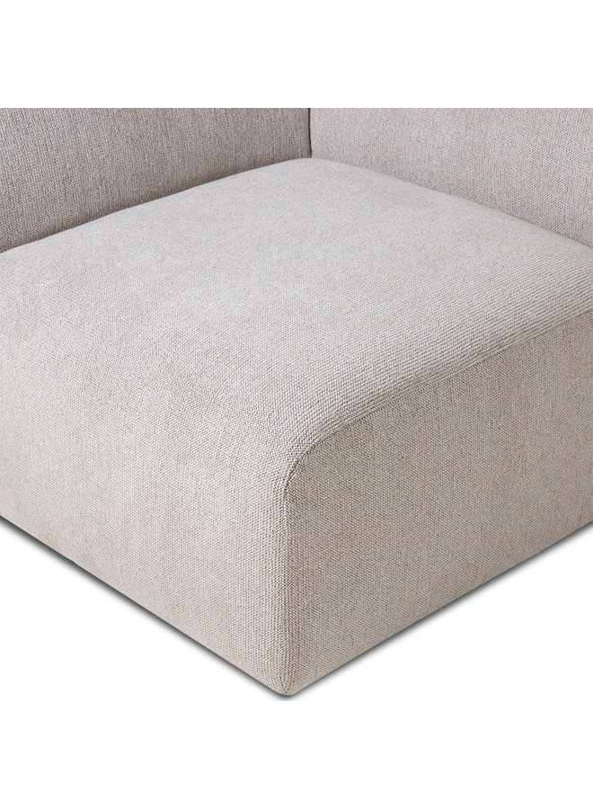 Bank jax couch: element left end, sneak, light grey