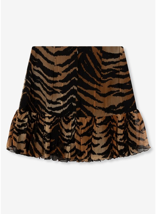 Rok ladies woven tiger crinkle chiffon skirt animal