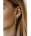 Anna+Nina Oorbellen cluster hoop earrings brass goldplated