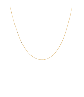 Anna+Nina Ketting square plain necklace short goldplated goud essential
