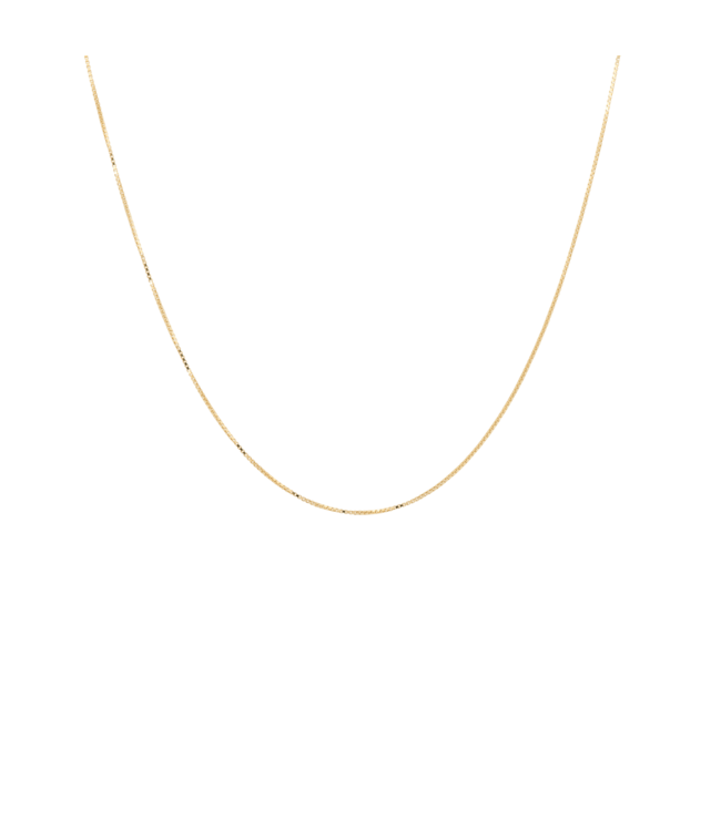 Anna+Nina Ketting square plain necklace short goldplated goud essential