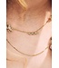 Anna+Nina Ketting square plain necklace long goldplated goud essential