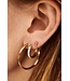 Anna+Nina Oorbellen dazzling hoop earrings brass goldplated goud essential