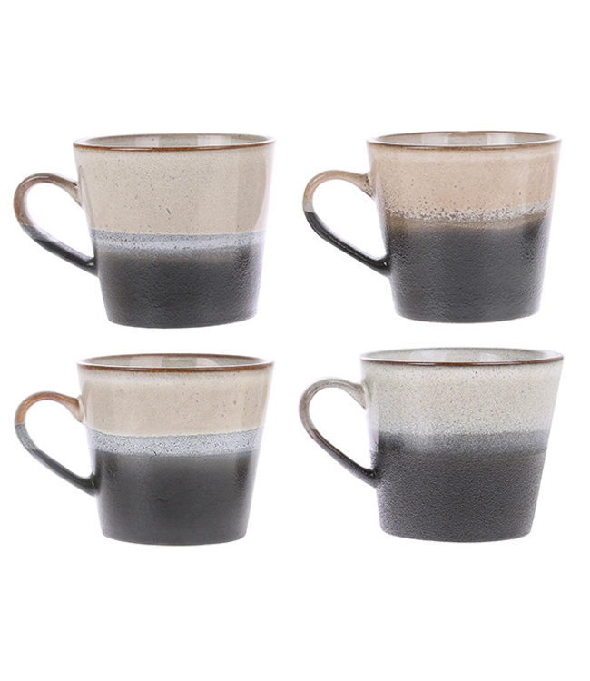 HKLIVING Mok Ceramic 70's cappuccino Rock