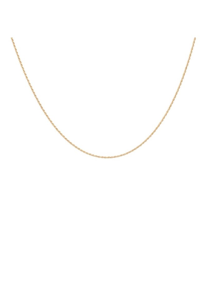 Ketting Twisted plain necklace short goldplated goud