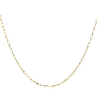 Anna+Nina Ketting Lifeline plain long necklace goldplated goud essential