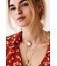 Anna+Nina Ketting Lifeline plain short necklace goldplated goud essential