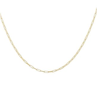 Anna+Nina Ketting Lifeline plain short necklace goldplated goud essential