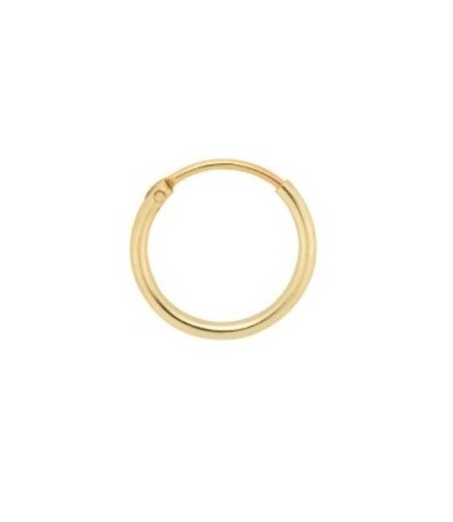 Anna+Nina Oorbel Single plain ring earring (S) goldplated goud