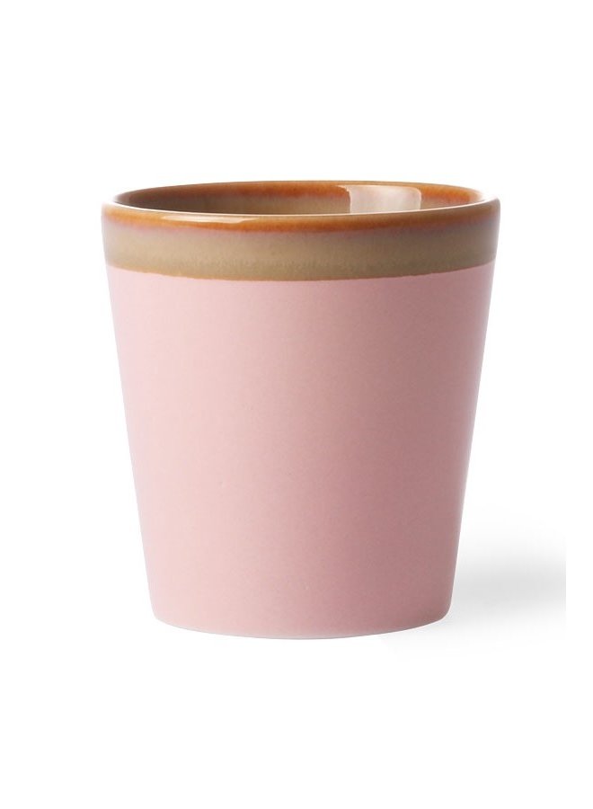 Mok ceramic 70's coffee pink