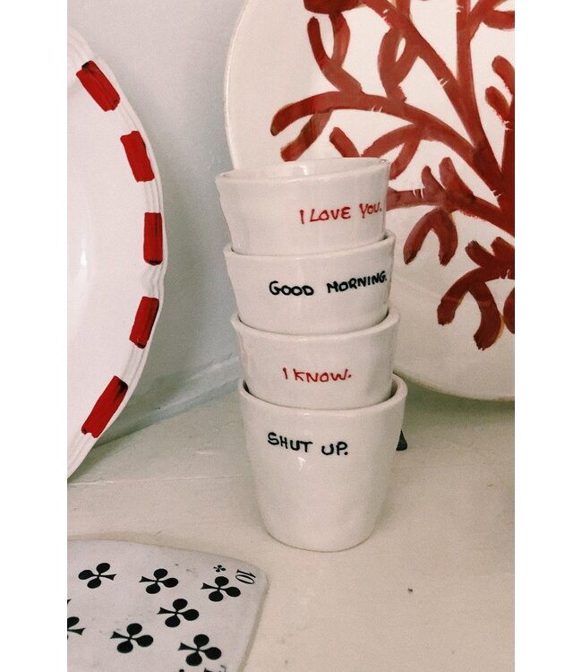 Anna+Nina Mok I Love You Espresso Mug White essential