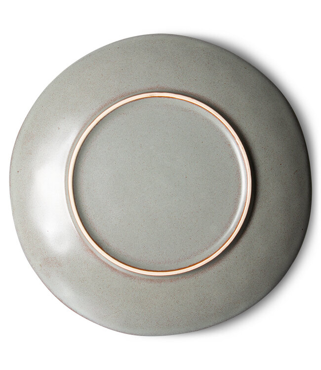 HKLIVING Borden 70s ceramics: dinner plate mineral (set of 2)