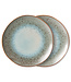HKLIVING Borden 70s ceramics: dinner plate mineral (set of 2)