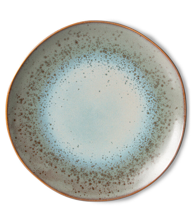 HKLIVING Borden 70s ceramics: dinner plate mineral (set of 2)
