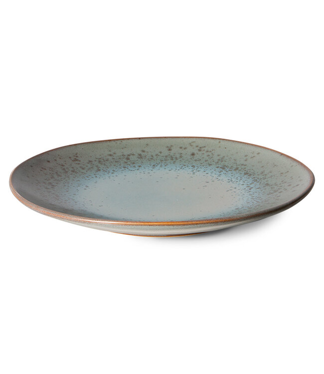 HKLIVING Borden 70s ceramics: dinner plate mineral (set of 2)