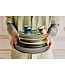 HKLIVING Borden 70s ceramics: dinner plate mineral (set of 2)
