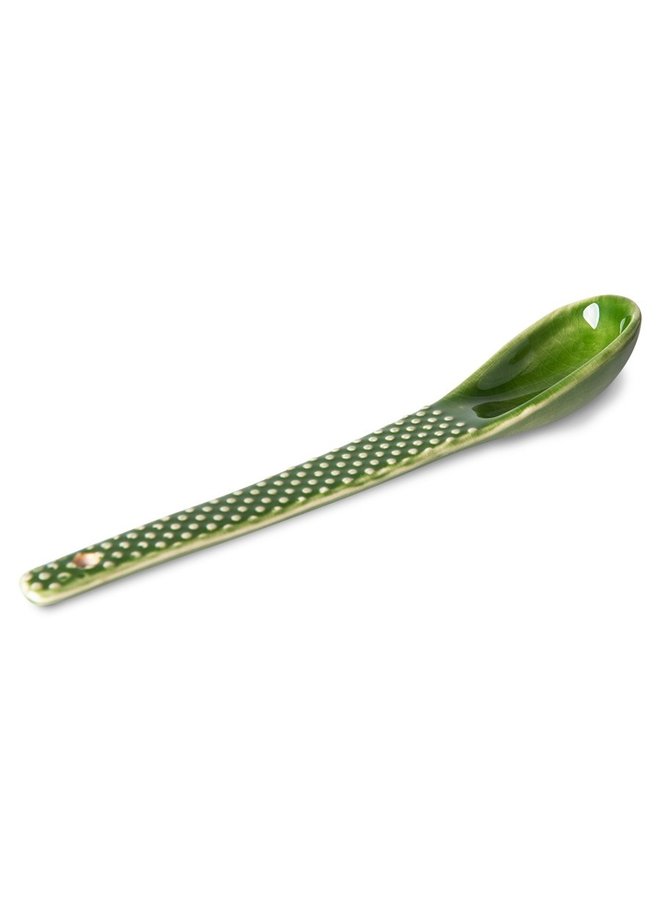 Lepel the emeralds ceramic spoon textured green (set of 4)