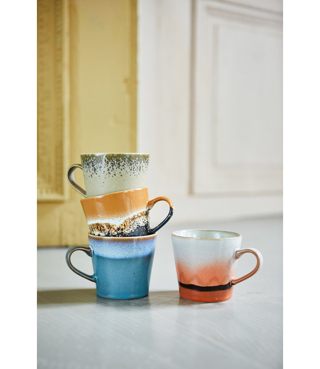 HKLIVING Mok 70s ceramics: cappuccino fire
