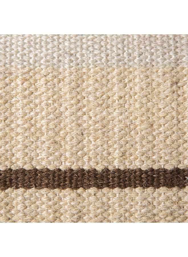 Kussen hand woven wool cushion brown (38x74)