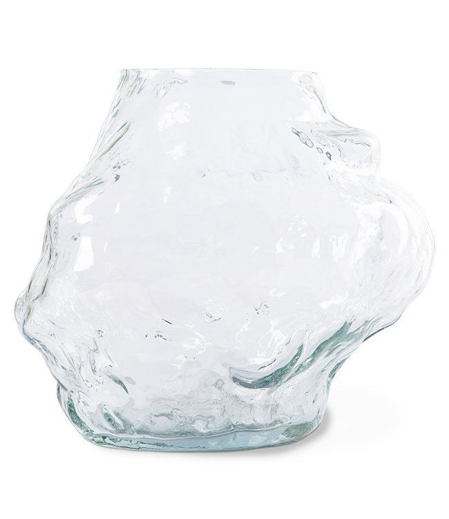 HKliving Vaas HK objects cloud vase clear glass low