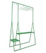 HKliving Kledingrek clothing rack with hanger/hook set, fern green