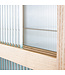 HKLIVING Kast display cabinet wood with ribbed glass, natural