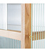 HKLIVING Kast display cabinet wood with ribbed glass, natural