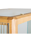 HKLIVING Kast display cabinet wood with ribbed glass, natural