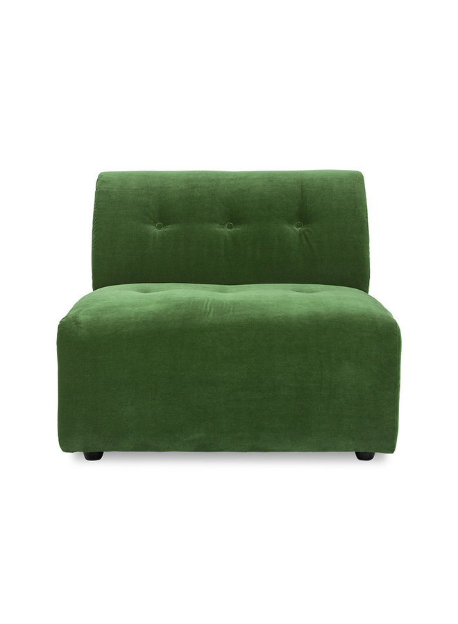 Bank vint couch: element middle, royal velvet, green