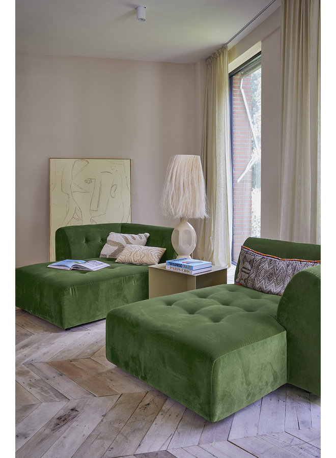 Bank vint couch: element right divan royal velvet, green