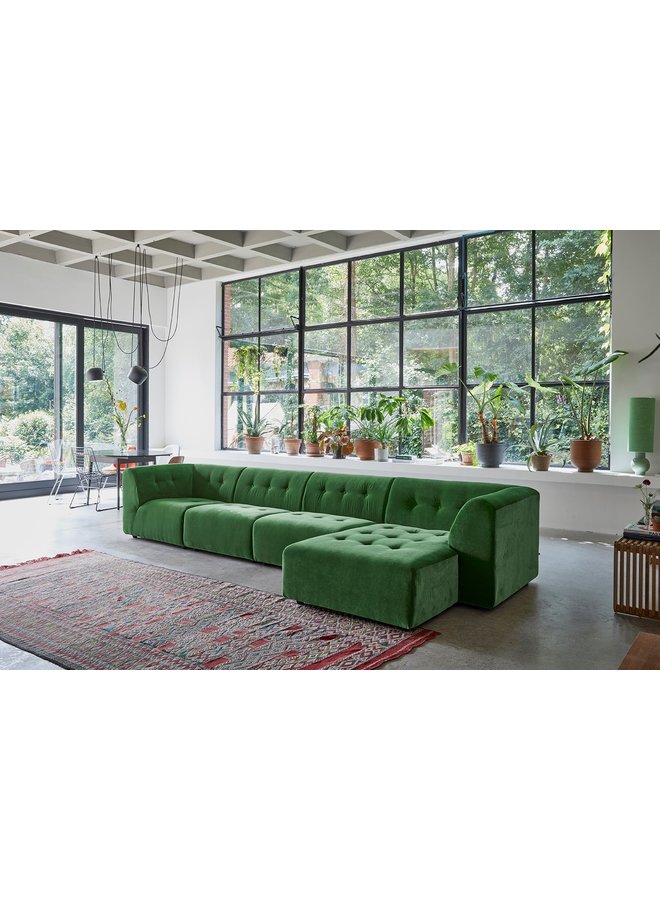 Bank vint couch: element right divan royal velvet, green