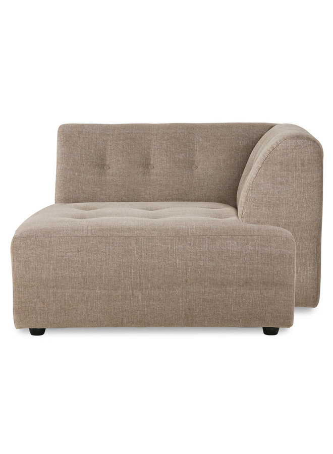 Bank vint couch: element right divan linen blend, taupe