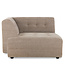 HKliving Bank vint couch: element left divan linen blend, taupe