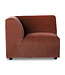 HKliving Bank jax couch: element left end, royal velvet, magnolia