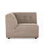 HKliving Bank vint couch: element left, linen blend, taupe
