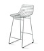 HKliving Barstoel metal wire bar stool silver