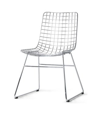 HKLIVING Stoel metal wire chair silver