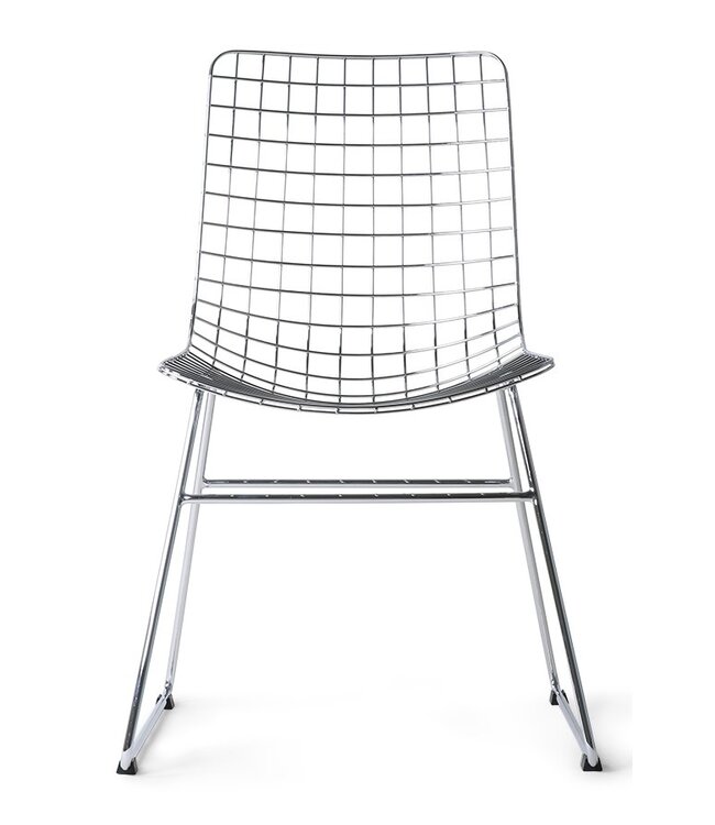 HKLIVING Stoel metal wire chair silver