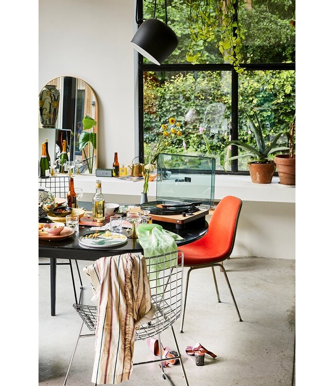 HKLIVING Stoel metal wire chair silver