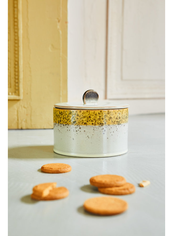 Koektrommel ceramic 70's cookie jar autumn