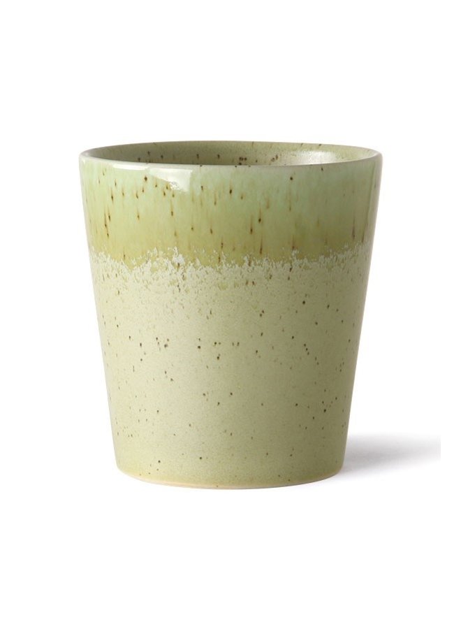 Mok ceramic 70's coffee pistachio