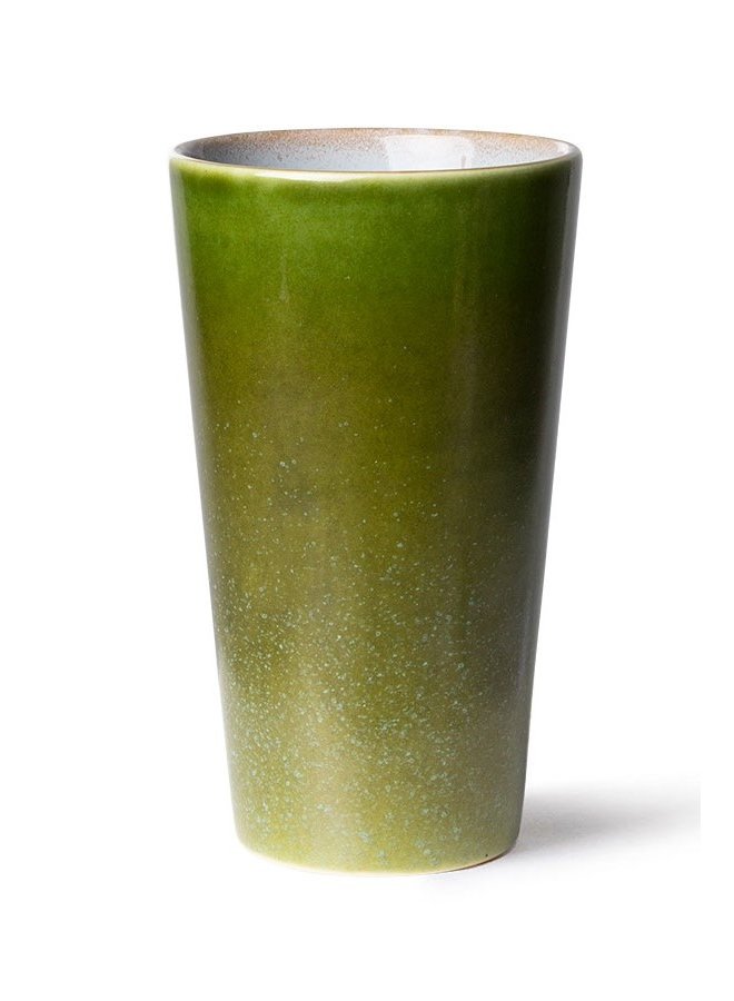 Mok ceramic 70's latte mug grass