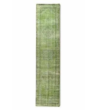 HKliving Vloerkleed wool knotted runner green (80x350)