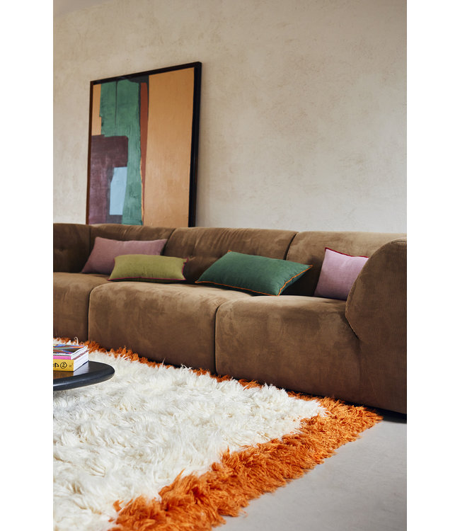 HKLIVING Vloerkleed fluffy square rug 'retro summers' (250x250)